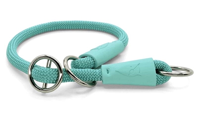 Morso half slip halsband hond regular rope gerecycled aquamarine blauw 60cm