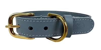 Sazzz halsband hond braveheart classic leer lichtblauw groot