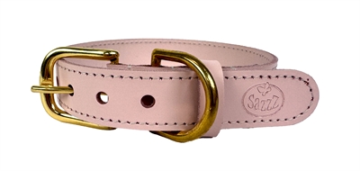Sazzz halsband hond braveheart classic leer lichtroze extra groot