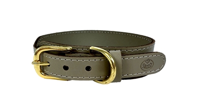 Sazzz halsband hond pioneer classic leer taupe middel