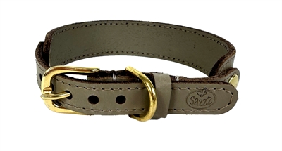 Sazzz halsband hond sweetie classic leer taupe extra klein
