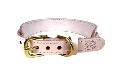 Sazzz halsband hond sweetie classic leer roze klein