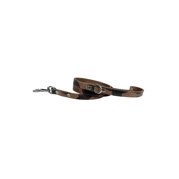 Sazzz hondenriem fearless vintage leer camouflage