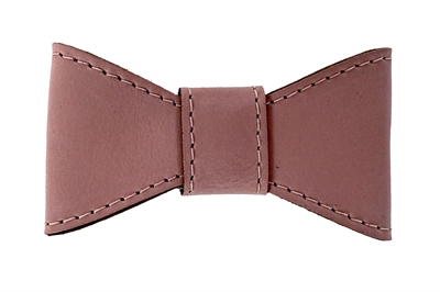 Sazzz vlinderstrik glamper classic leer roze 3cm