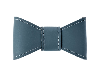 Sazzz vlinderstrik glamper classic leer lichtblauw 3cm