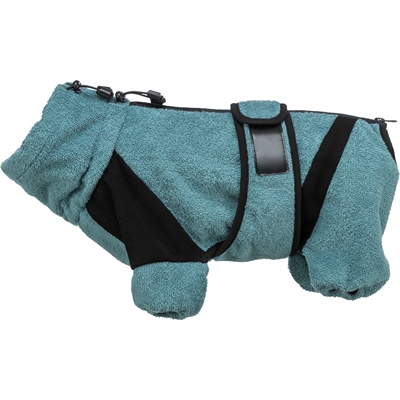 Trixie badjas / huisoverall badstof petrol 38cm