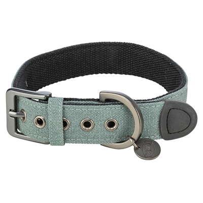 Trixie halsband hond citystyle extra breed katoen salie 30cm