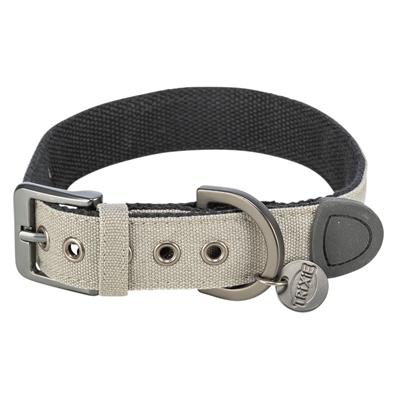 Trixie halsband hond citystyle extra breed katoen lichtgrijs 50cm