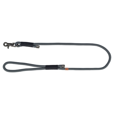 Trixie hondenriem soft rope zwart / grijs 100cm