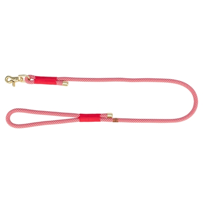 Trixie hondenriem soft rope rood / creme 100cm