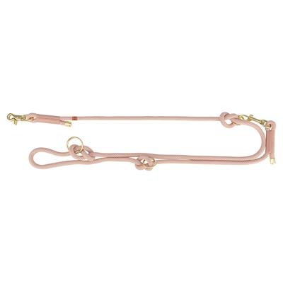 Trixie hondenriem soft rope verstelbaar roze / lichtroze 200x1.3cm