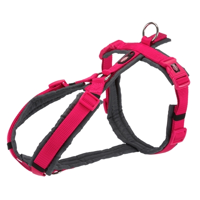 Trixie hondentuig premium trekking fuchsia / grafiet grijs