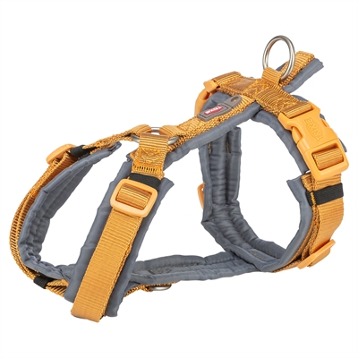Trixie hondentuig premium trekking curry geel / grafiet grijs 44cm