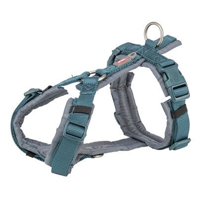 Trixie hondentuig premium trekking petrol blauw/ grafiet grijs 44cm