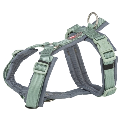 Trixie hondentuig premium trekking salie groen / grafiet grijs 32cm
