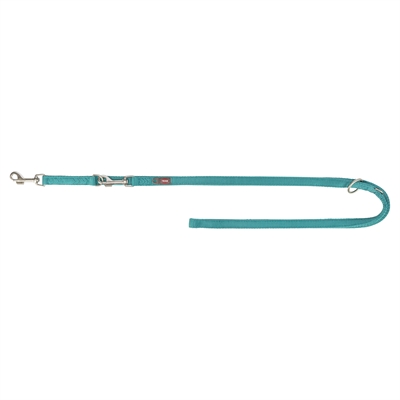 Trixie hondenriem premium verstelbaar tweelaags aqua 1.5cm