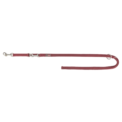 Trixie hondenriem premium verstelbaar tweelaags sangria 2.5cm