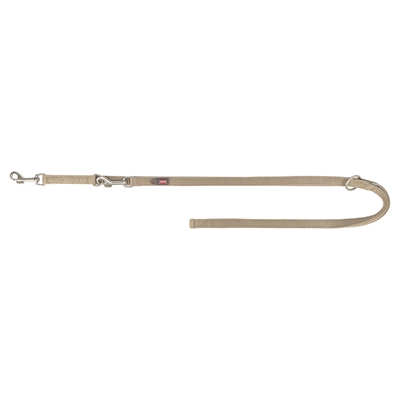 Trixie hondenriem premium verstelbaar tweelaags zand 1.5cm