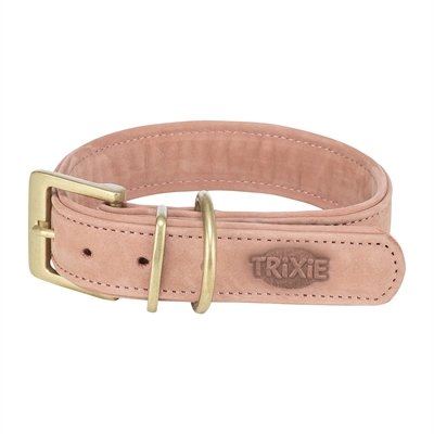Trixie halsband hond pure leer roze extra klein/klein