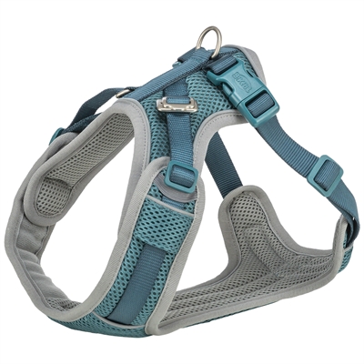 Trixie hondentuig premium flexmesh brede borst petrol klein/middel