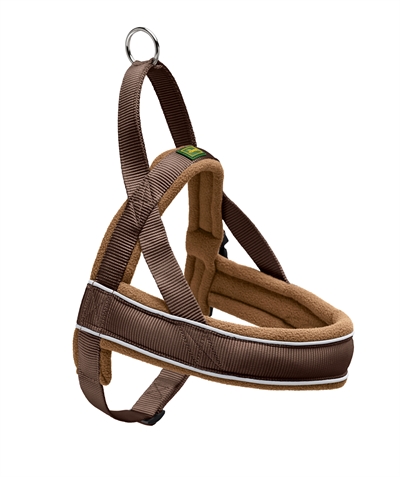Hunter harnas norweger racing nylon bruin / cognac klein