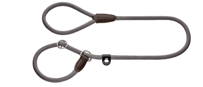 Hunter retrieverlijn met stop freestyle grijs 1cm