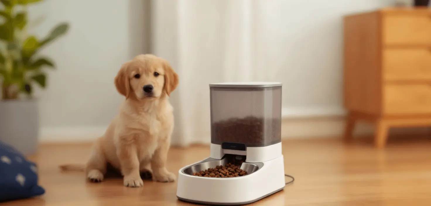 Automatische voerbak hond