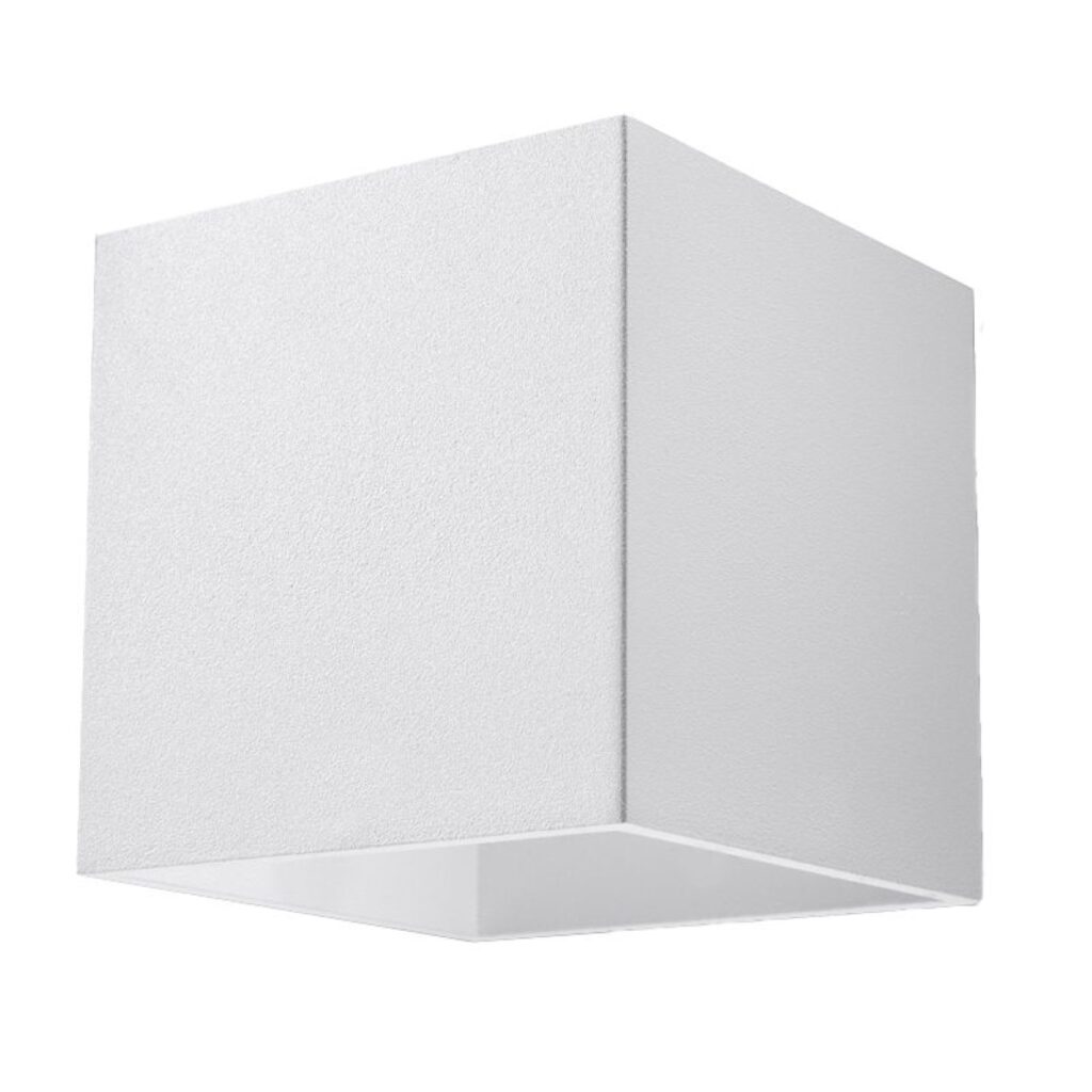 Wandlamp QUAD 1 wit aluminium
