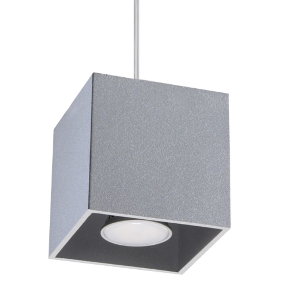 Hanglamp QUAD 1 grijs aluminium