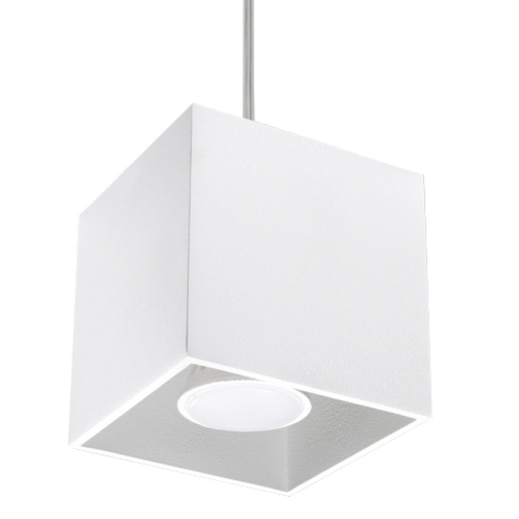 Hanglamp QUAD 1 wit aluminium