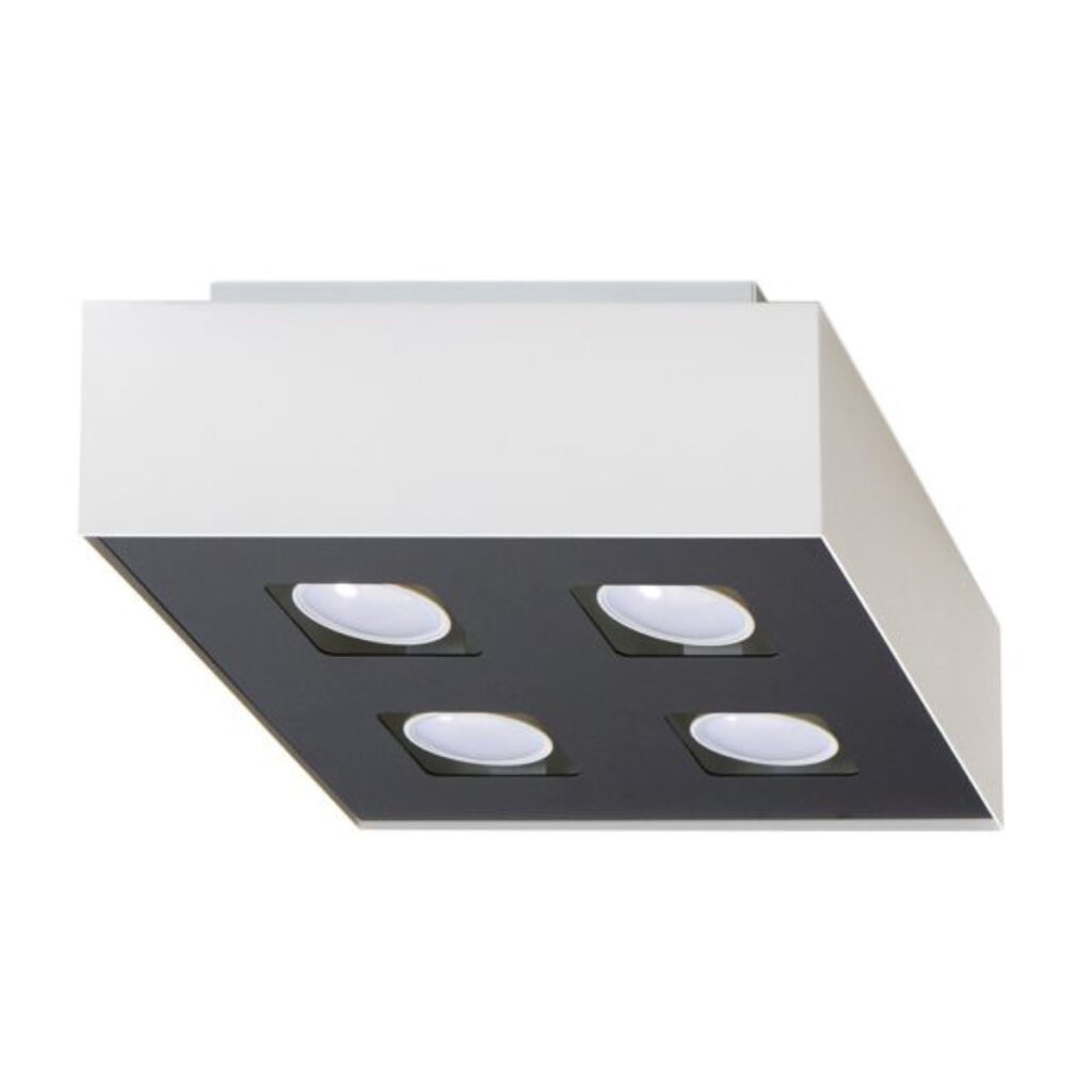 Plafondlamp MONO 4 wit staal