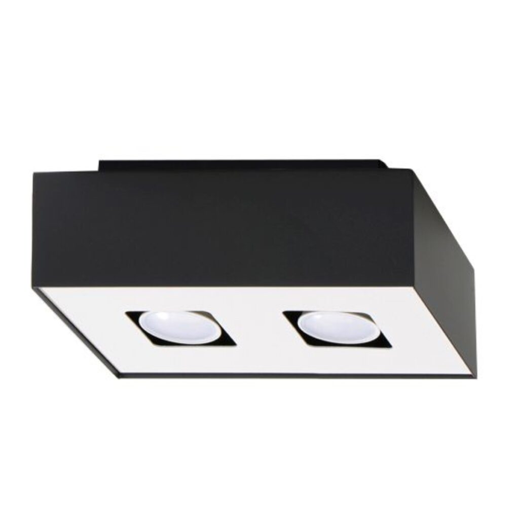 Plafondlamp MONO 2 zwart staal
