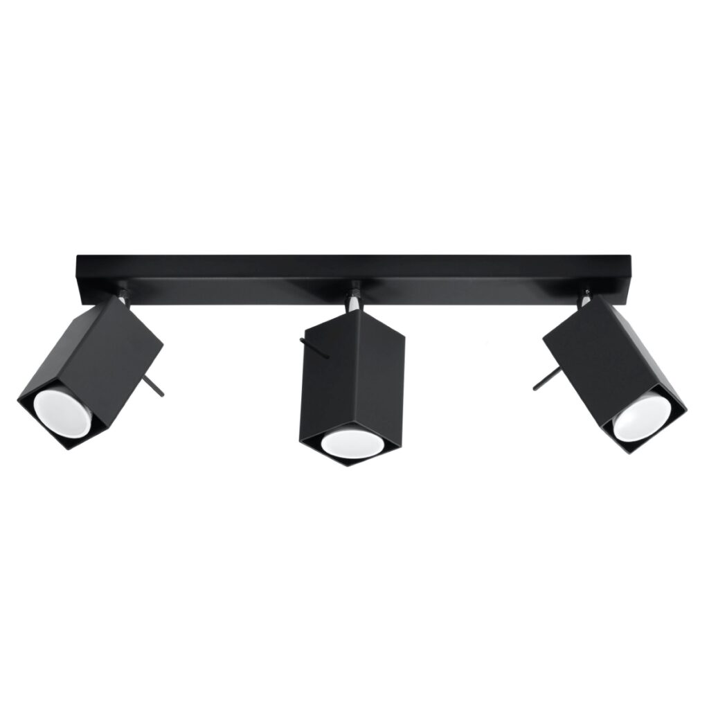 Plafondlamp MERIDA 3 zwart staal