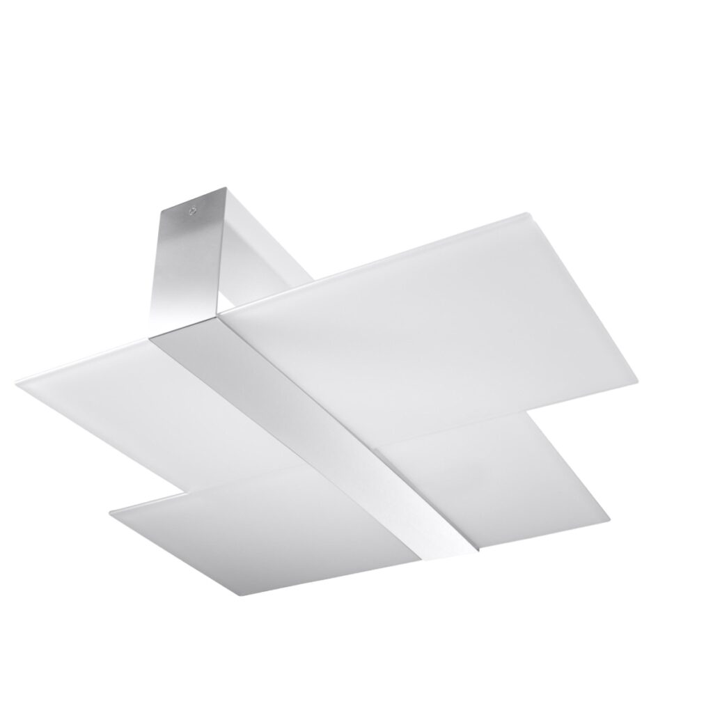 Plafondlamp MASSIMO chrom staal/glas