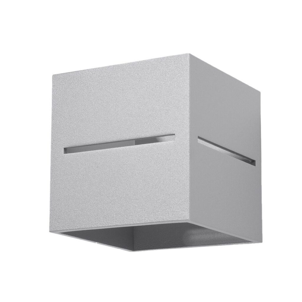 Wandlamp LOBO grijs aluminium