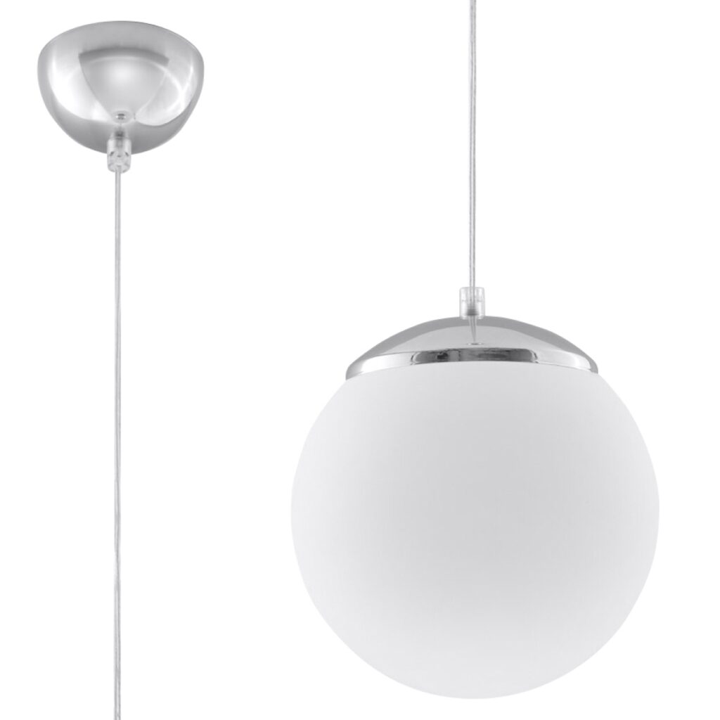 Hanglamp UGO 20 staal/glas