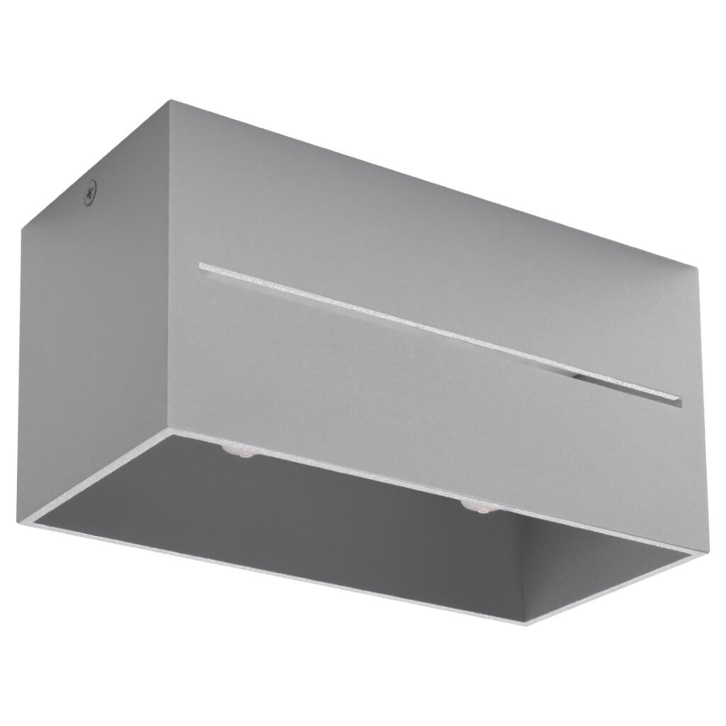 Plafondlamp LOBO 2 grijs aluminium