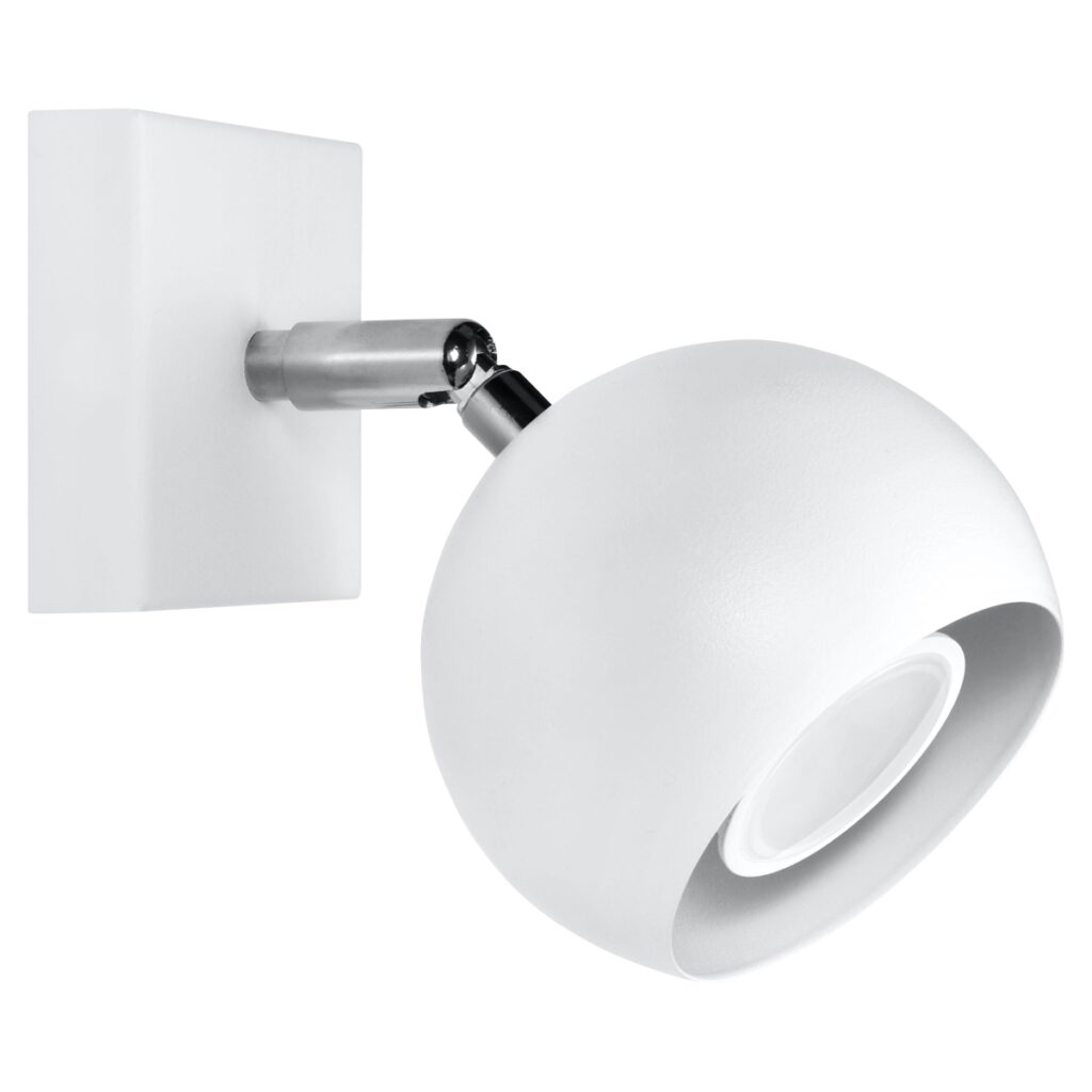 Wandlamp OCULARE wit staal