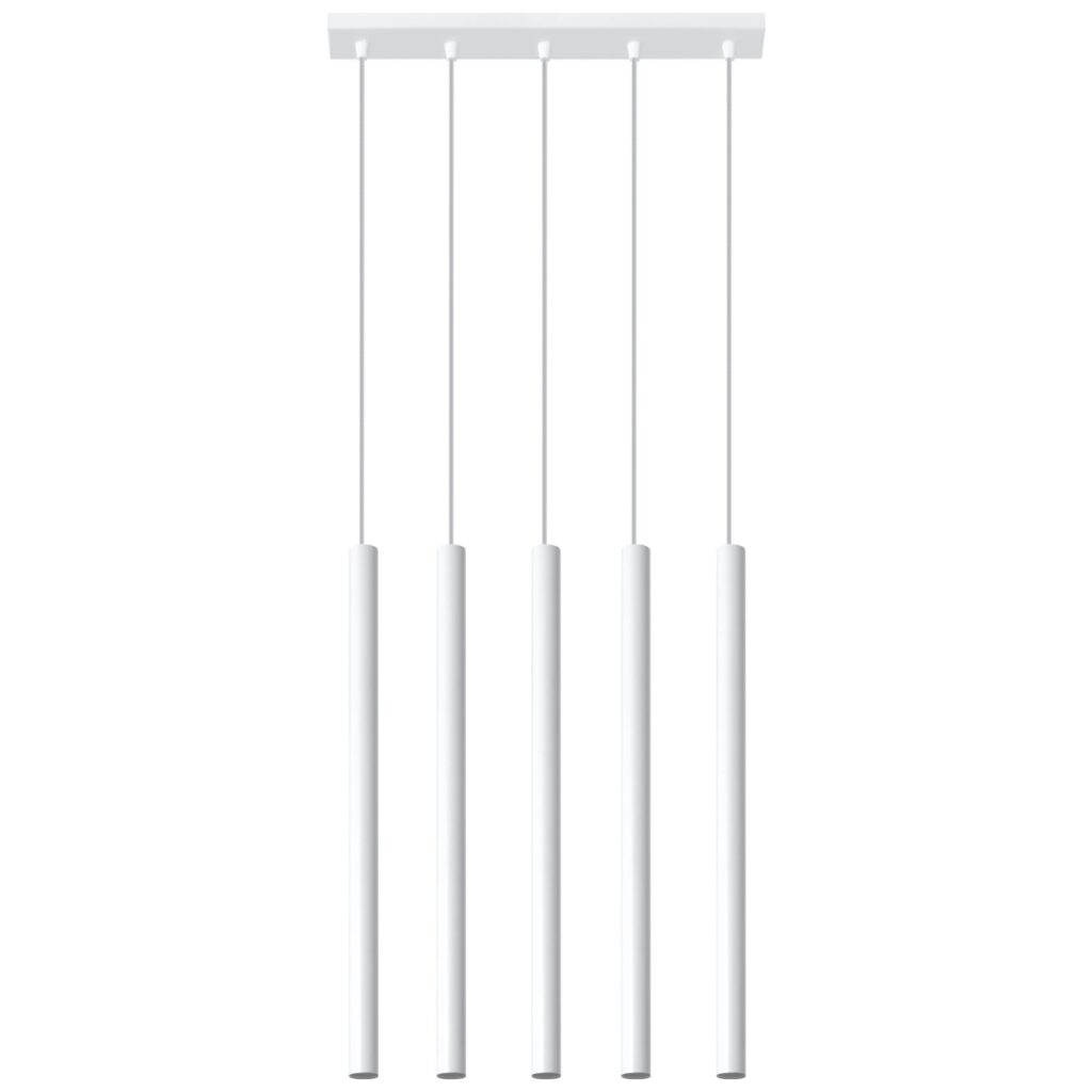 Hanglamp PASTELO 5 wit staal