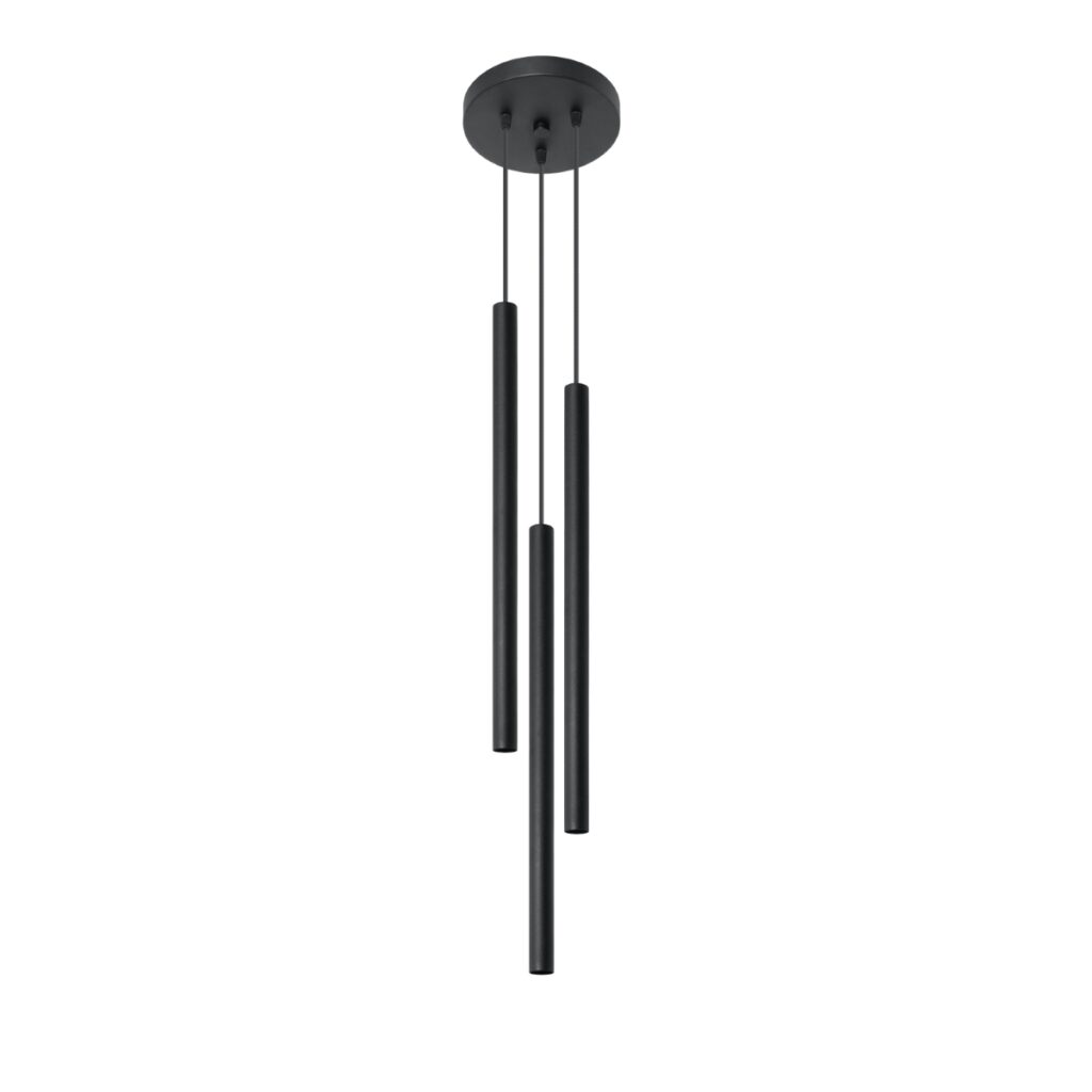 Hanglamp PASTELO 3P zwart staal