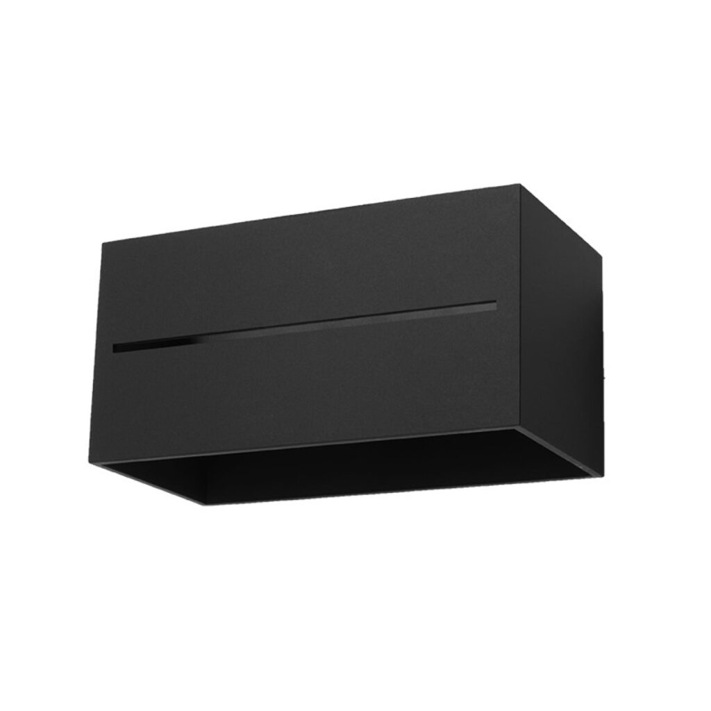 Wandlamp LOBO MAXI zwart aluminium
