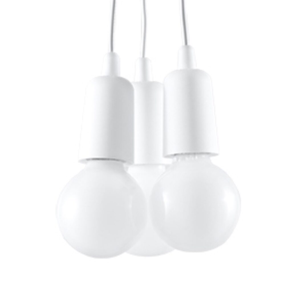 Hanglamp DIEGO 3 wit PVC