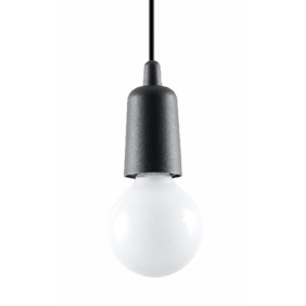 Hanglamp DIEGO 1 zwart PVC