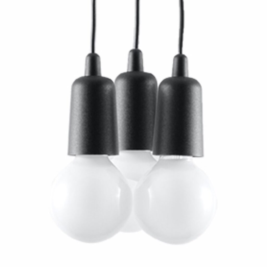 Hanglamp DIEGO 3 zwart PVC