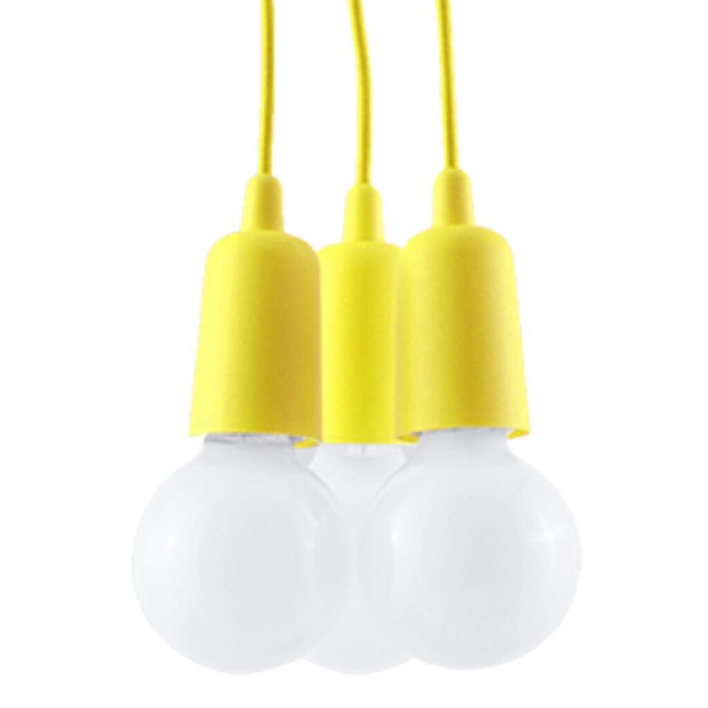 Hanglamp DIEGO 3 geel PVC