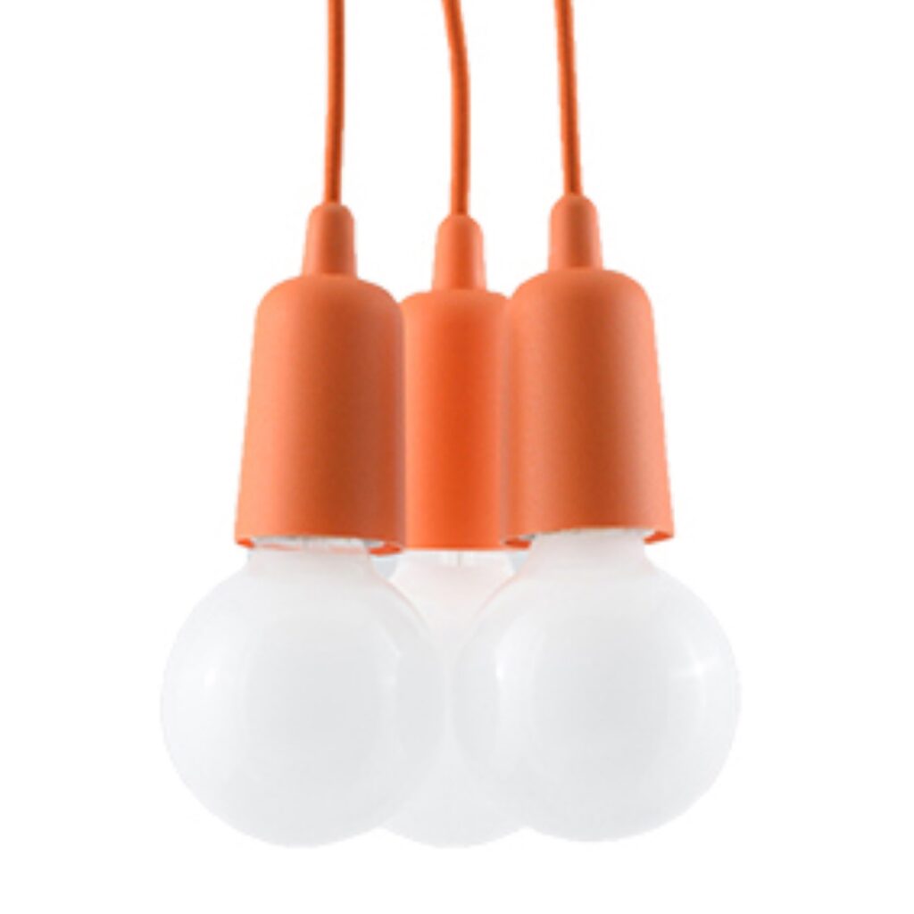 Hanglamp DIEGO 3 oranje PVC