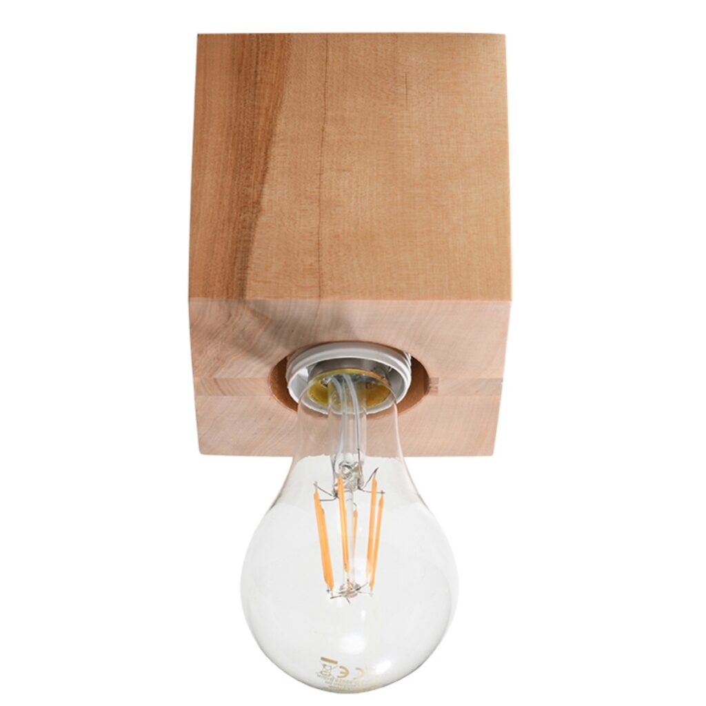 Plafondlamp ARIZ natuurlijk hout