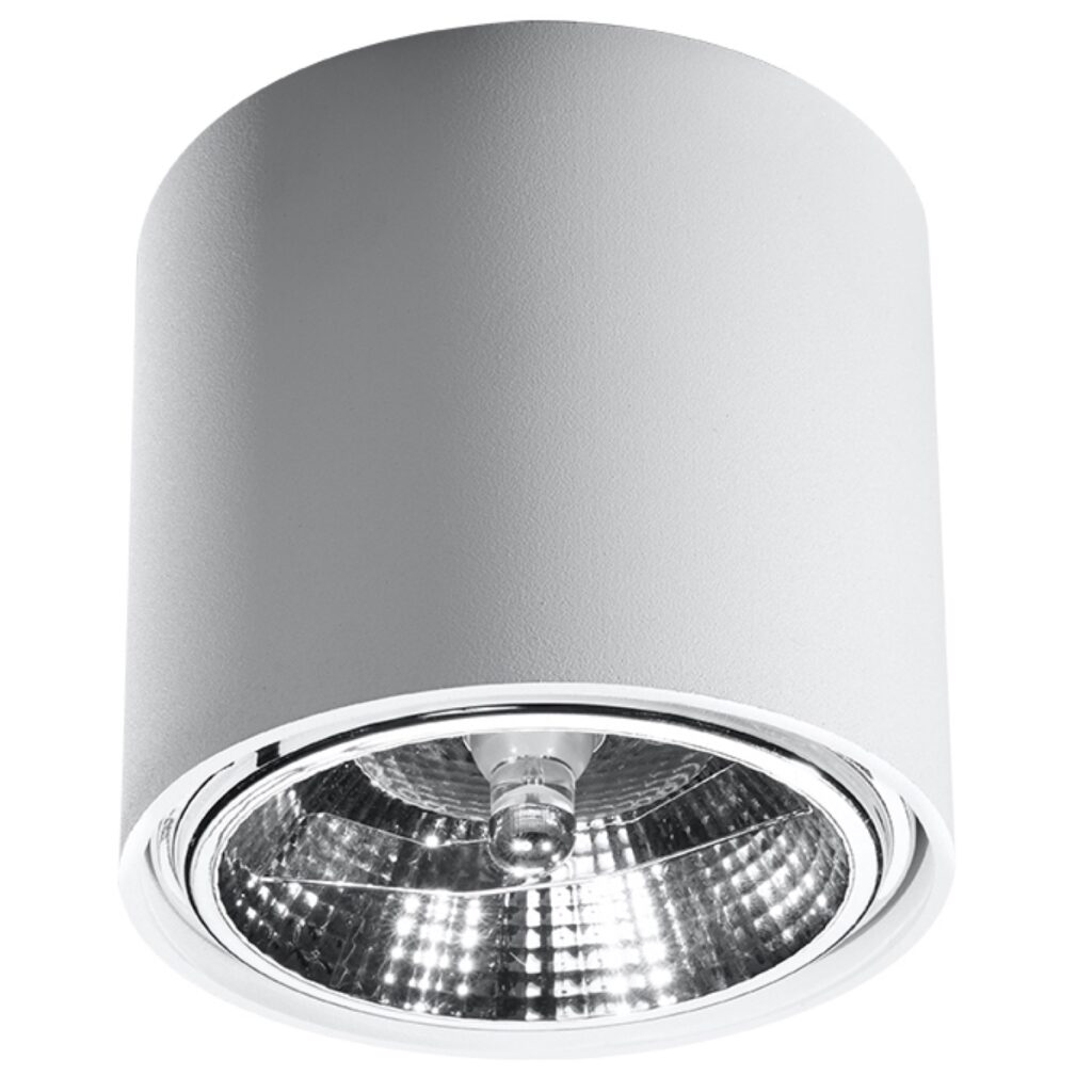 Plafondlamp TIUBE wit aluminium