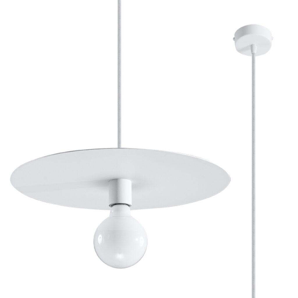 Hanglamp FLAVIO wit staal
