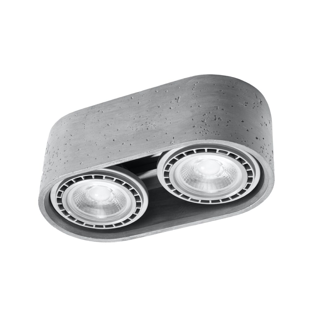 Plafondlamp BASIC 2 beton concreet